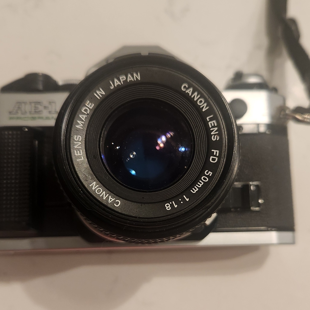 Canon Black and Silver Film Photography Camera